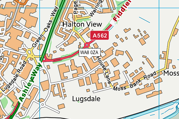 WA8 0ZA map - OS VectorMap District (Ordnance Survey) WA8 0ZA map - OS VectorMap District (Ordnance Survey)