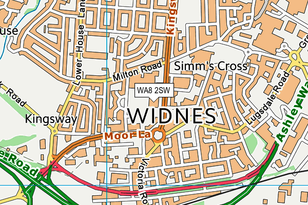 WA8 2SW map - OS VectorMap District (Ordnance Survey) WA8 2SW map - OS VectorMap District (Ordnance Survey)