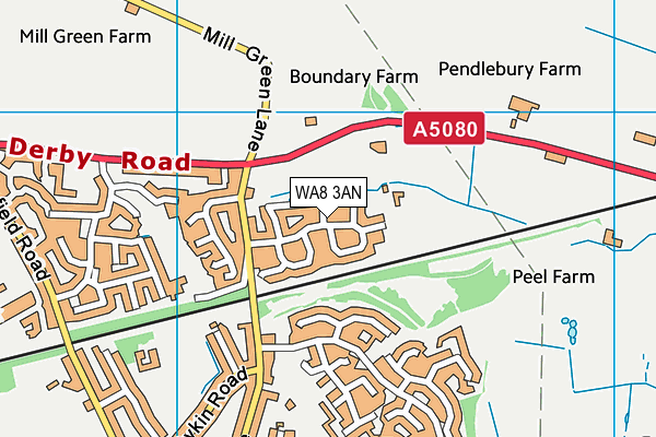 WA8 3AN map - OS VectorMap District (Ordnance Survey) WA8 3AN map - OS VectorMap District (Ordnance Survey)
