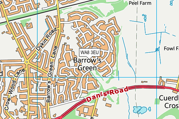 WA8 3EU map - OS VectorMap District (Ordnance Survey) WA8 3EU map - OS VectorMap District (Ordnance Survey)