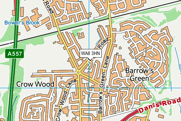 WA8 3HN map - OS VectorMap District (Ordnance Survey)