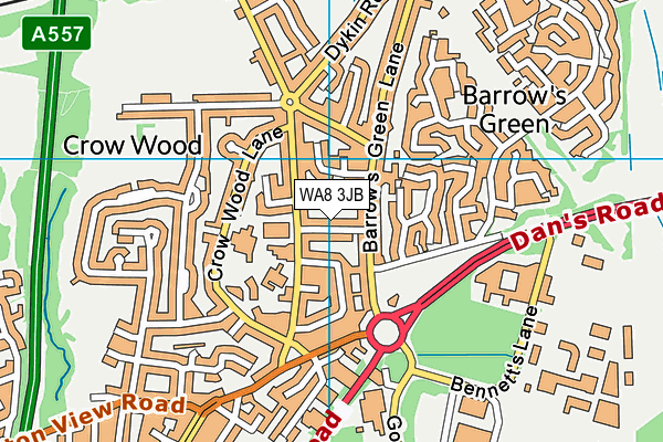 WA8 3JB map - OS VectorMap District (Ordnance Survey)