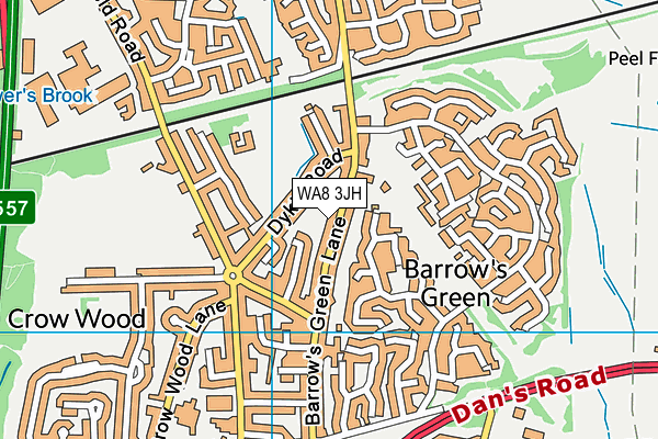 WA8 3JH map - OS VectorMap District (Ordnance Survey)