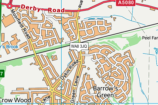 WA8 3JQ map - OS VectorMap District (Ordnance Survey)