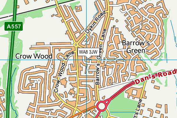 WA8 3JW map - OS VectorMap District (Ordnance Survey)