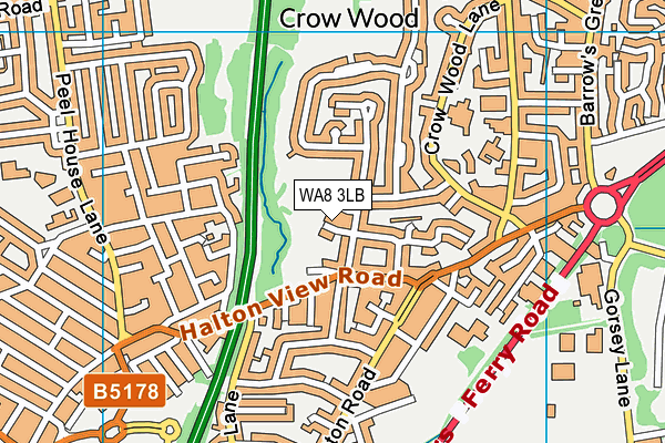 WA8 3LB map - OS VectorMap District (Ordnance Survey) WA8 3LB map - OS VectorMap District (Ordnance Survey)