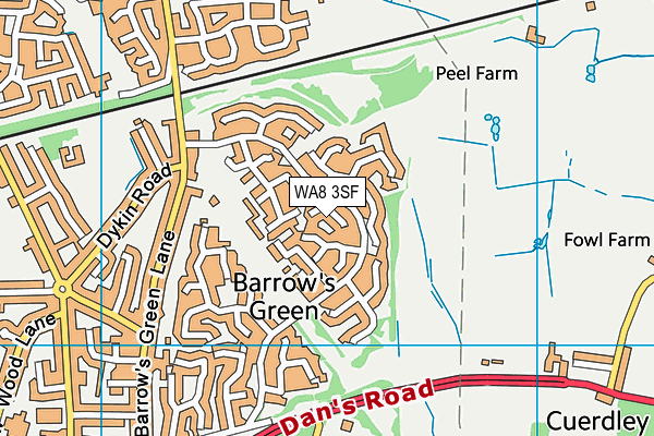 WA8 3SF map - OS VectorMap District (Ordnance Survey)