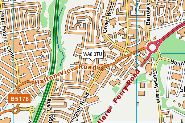 WA8 3TU map - OS VectorMap District (Ordnance Survey) WA8 3TU map - OS VectorMap District (Ordnance Survey)