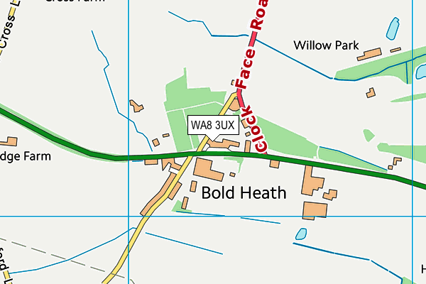 WA8 3UX map - OS VectorMap District (Ordnance Survey) WA8 3UX map - OS VectorMap District (Ordnance Survey)