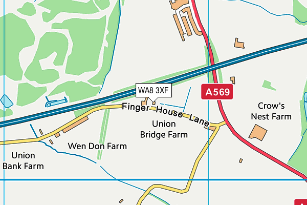 WA8 3XF map - OS VectorMap District (Ordnance Survey) WA8 3XF map - OS VectorMap District (Ordnance Survey)