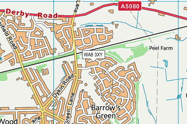 WA8 3XY map - OS VectorMap District (Ordnance Survey) WA8 3XY map - OS VectorMap District (Ordnance Survey)