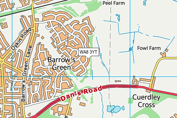 WA8 3YT map - OS VectorMap District (Ordnance Survey) WA8 3YT map - OS VectorMap District (Ordnance Survey)