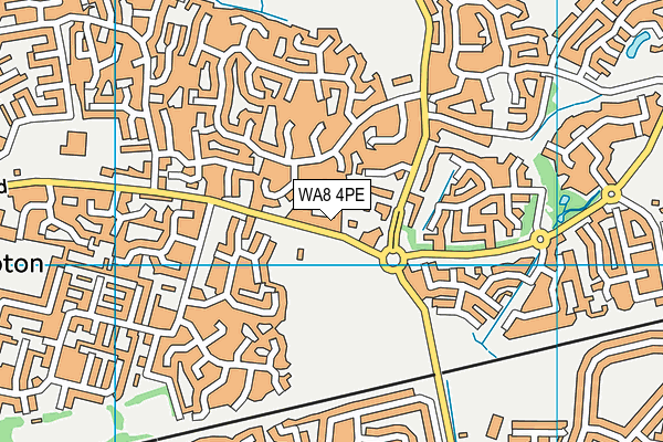 WA8 4PE map - OS VectorMap District (Ordnance Survey) WA8 4PE map - OS VectorMap District (Ordnance Survey)