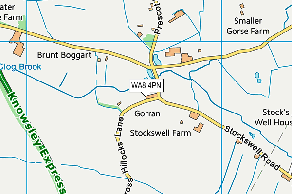 WA8 4PN map - OS VectorMap District (Ordnance Survey)