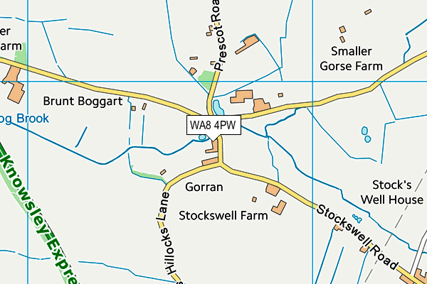 WA8 4PW map - OS VectorMap District (Ordnance Survey) WA8 4PW map - OS VectorMap District (Ordnance Survey)