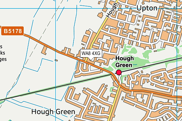 WA8 4XG map - OS VectorMap District (Ordnance Survey) WA8 4XG map - OS VectorMap District (Ordnance Survey)