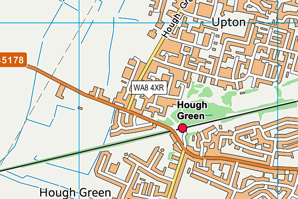 WA8 4XR map - OS VectorMap District (Ordnance Survey)