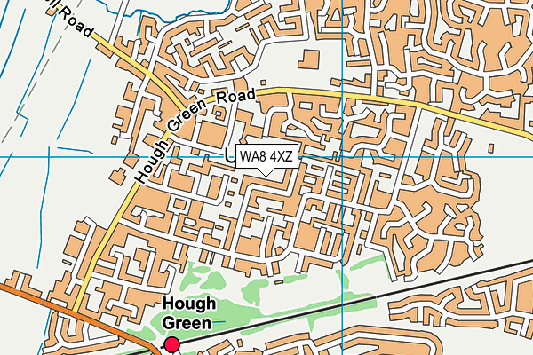 WA8 4XZ map - OS VectorMap District (Ordnance Survey) WA8 4XZ map - OS VectorMap District (Ordnance Survey)