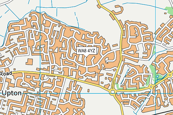 WA8 4YZ map - OS VectorMap District (Ordnance Survey) WA8 4YZ map - OS VectorMap District (Ordnance Survey)