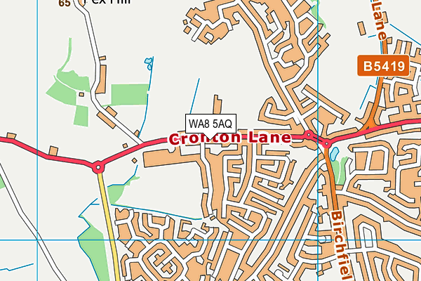 WA8 5AQ map - OS VectorMap District (Ordnance Survey) WA8 5AQ map - OS VectorMap District (Ordnance Survey)