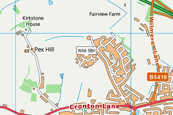 WA8 5BH map - OS VectorMap District (Ordnance Survey)