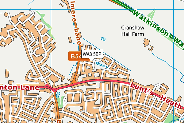 WA8 5BP map - OS VectorMap District (Ordnance Survey)