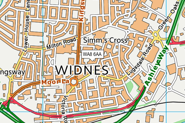 WA8 6AA map - OS VectorMap District (Ordnance Survey) WA8 6AA map - OS VectorMap District (Ordnance Survey)