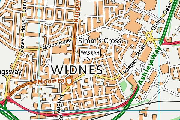 WA8 6AH map - OS VectorMap District (Ordnance Survey)