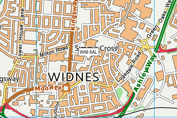 WA8 6AL map - OS VectorMap District (Ordnance Survey) WA8 6AL map - OS VectorMap District (Ordnance Survey)