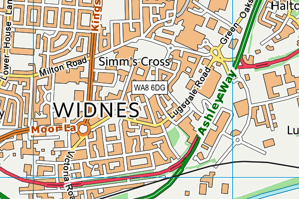 WA8 6DG map - OS VectorMap District (Ordnance Survey) WA8 6DG map - OS VectorMap District (Ordnance Survey)