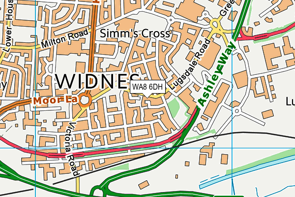 WA8 6DH map - OS VectorMap District (Ordnance Survey) WA8 6DH map - OS VectorMap District (Ordnance Survey)