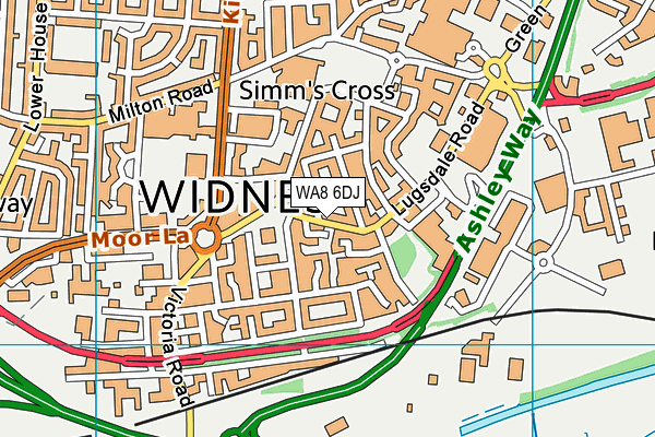 WA8 6DJ map - OS VectorMap District (Ordnance Survey)