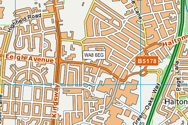 WA8 6EG map - OS VectorMap District (Ordnance Survey) WA8 6EG map - OS VectorMap District (Ordnance Survey)