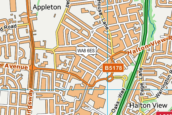 WA8 6ES map - OS VectorMap District (Ordnance Survey) WA8 6ES map - OS VectorMap District (Ordnance Survey)