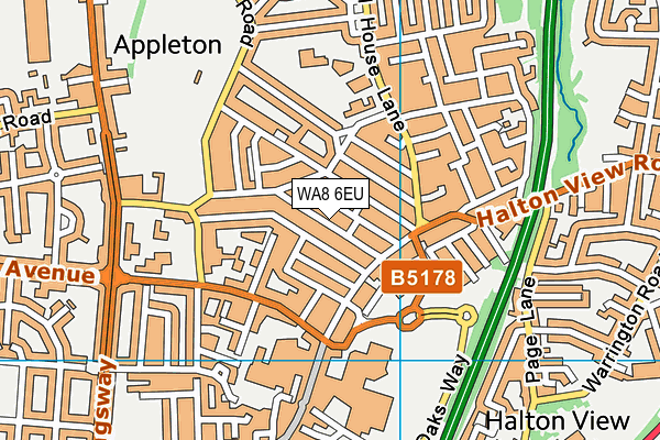 WA8 6EU map - OS VectorMap District (Ordnance Survey) WA8 6EU map - OS VectorMap District (Ordnance Survey)