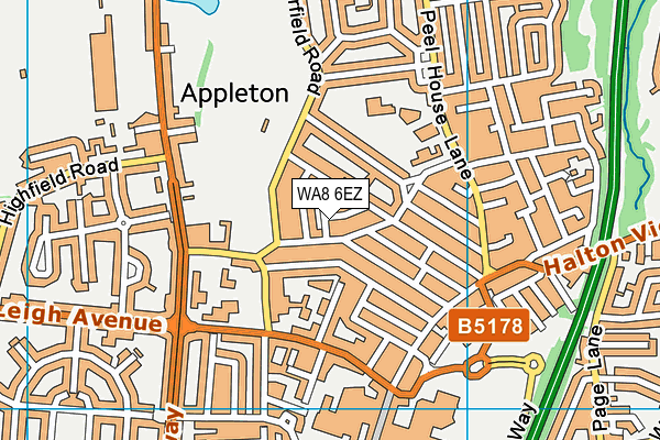 WA8 6EZ map - OS VectorMap District (Ordnance Survey) WA8 6EZ map - OS VectorMap District (Ordnance Survey)