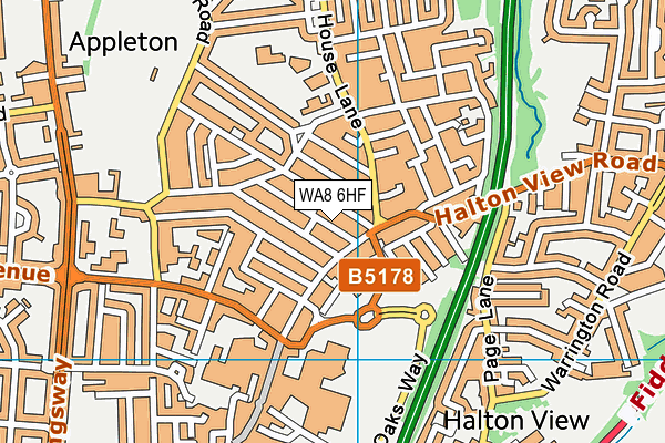 WA8 6HF map - OS VectorMap District (Ordnance Survey) WA8 6HF map - OS VectorMap District (Ordnance Survey)