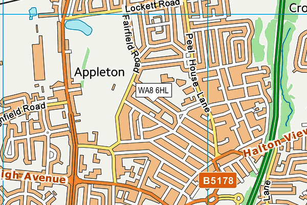 WA8 6HL map - OS VectorMap District (Ordnance Survey)