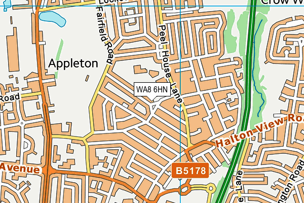 WA8 6HN map - OS VectorMap District (Ordnance Survey)