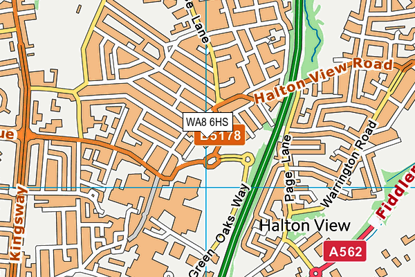 WA8 6HS map - OS VectorMap District (Ordnance Survey) WA8 6HS map - OS VectorMap District (Ordnance Survey)