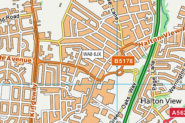 WA8 6JX map - OS VectorMap District (Ordnance Survey) WA8 6JX map - OS VectorMap District (Ordnance Survey)