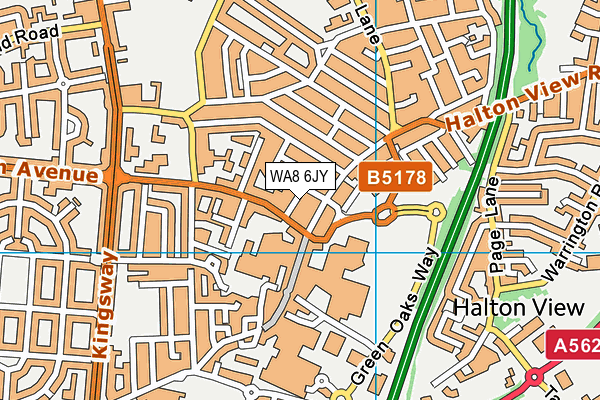 WA8 6JY map - OS VectorMap District (Ordnance Survey) WA8 6JY map - OS VectorMap District (Ordnance Survey)