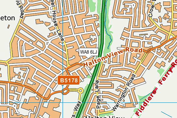 WA8 6LJ map - OS VectorMap District (Ordnance Survey) WA8 6LJ map - OS VectorMap District (Ordnance Survey)