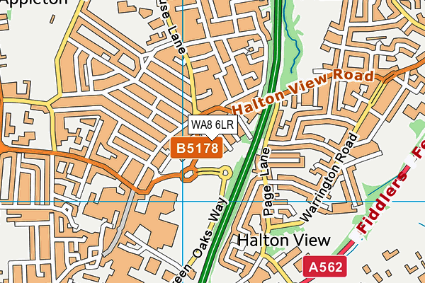WA8 6LR map - OS VectorMap District (Ordnance Survey)