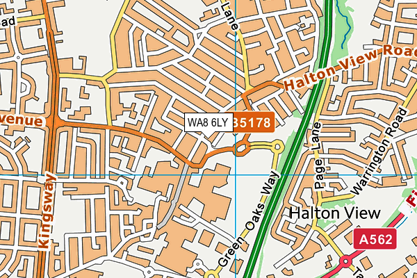 WA8 6LY map - OS VectorMap District (Ordnance Survey) WA8 6LY map - OS VectorMap District (Ordnance Survey)