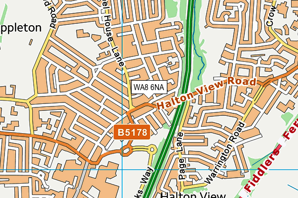 WA8 6NA map - OS VectorMap District (Ordnance Survey) WA8 6NA map - OS VectorMap District (Ordnance Survey)