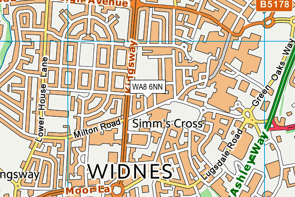 WA8 6NN map - OS VectorMap District (Ordnance Survey) WA8 6NN map - OS VectorMap District (Ordnance Survey)