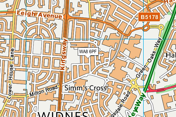 WA8 6PF map - OS VectorMap District (Ordnance Survey) WA8 6PF map - OS VectorMap District (Ordnance Survey)