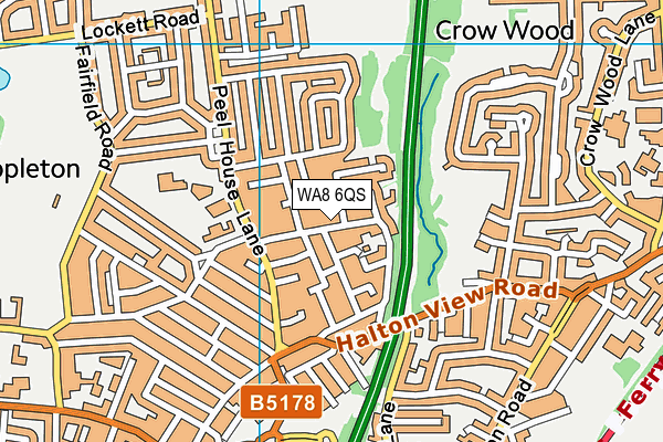 WA8 6QS map - OS VectorMap District (Ordnance Survey) WA8 6QS map - OS VectorMap District (Ordnance Survey)