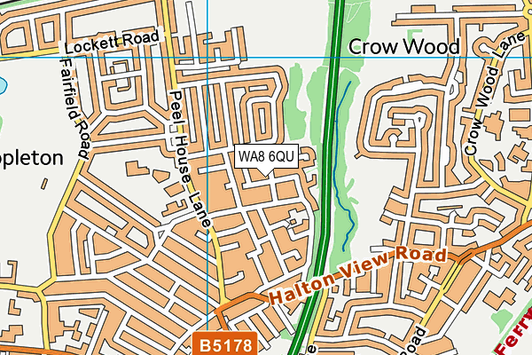 WA8 6QU map - OS VectorMap District (Ordnance Survey) WA8 6QU map - OS VectorMap District (Ordnance Survey)